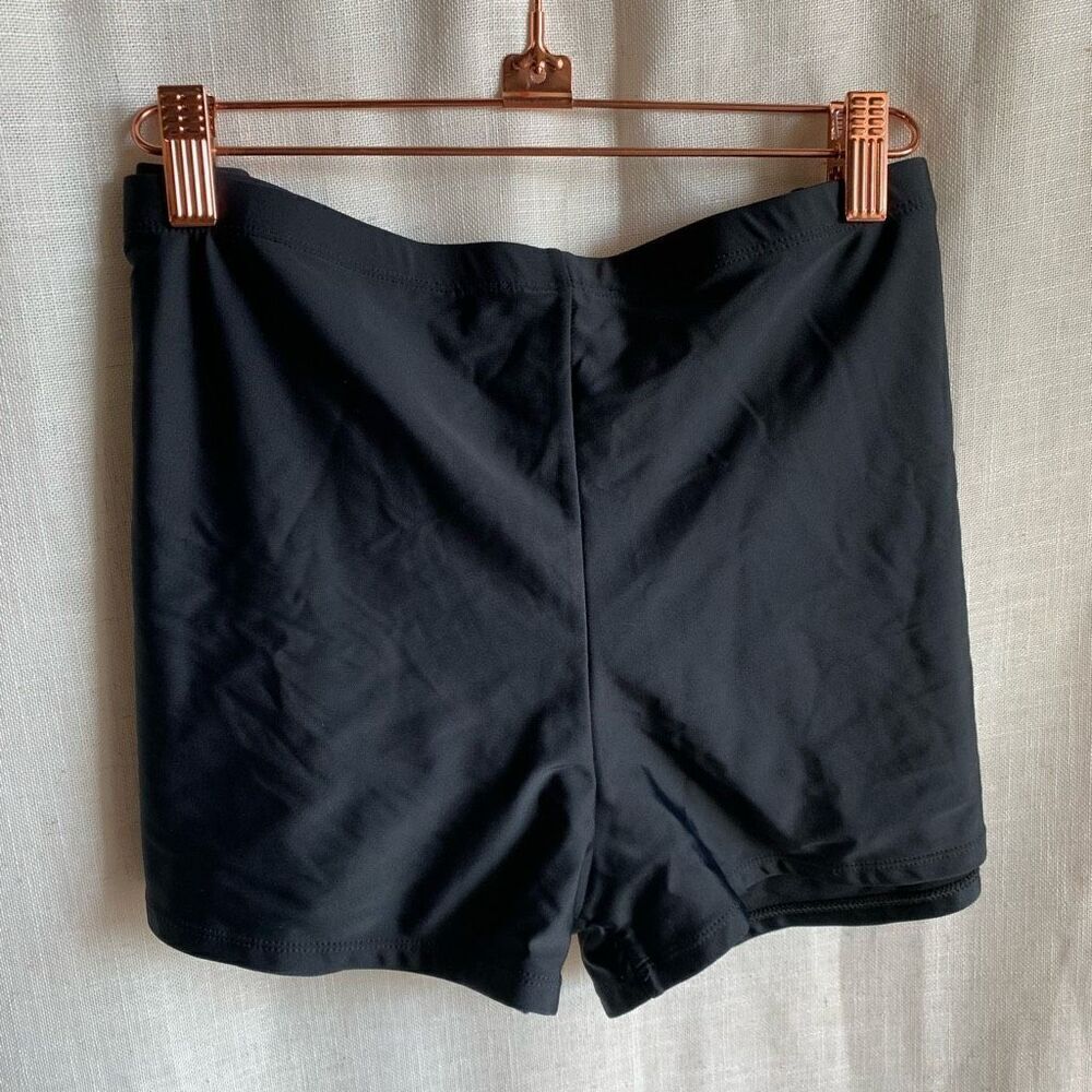 Black Spandex Gym Shorts Womens Size 18W Swimsuit Activewear Stretchy high waist